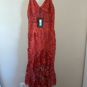 PrettyLittleThing Boho Lace Dress size 8 (Runs Small)